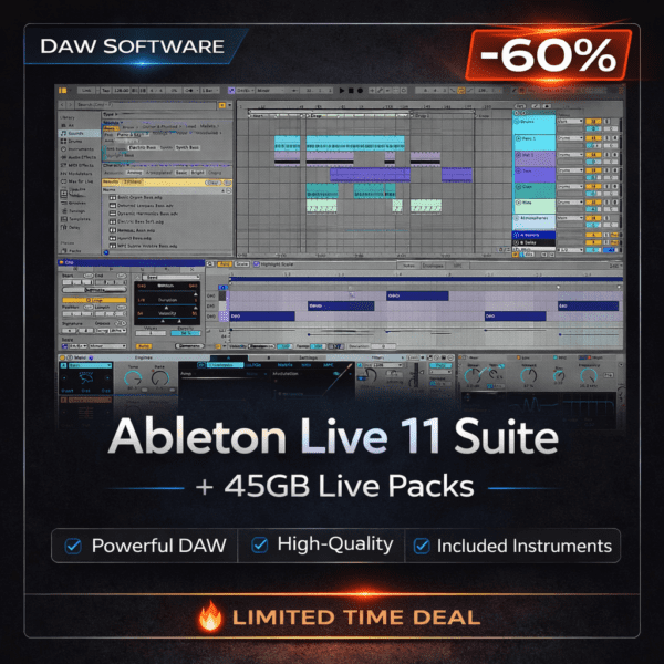 Ableton Live 11 Suite + 45GB Live Packs – DAW Deal