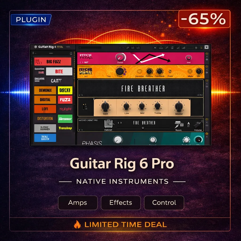 Native Instruments Guitar Rig 6 Pro Native Instruments Guitar Rig 6 Pro Deal – Amp & Effects Plugin