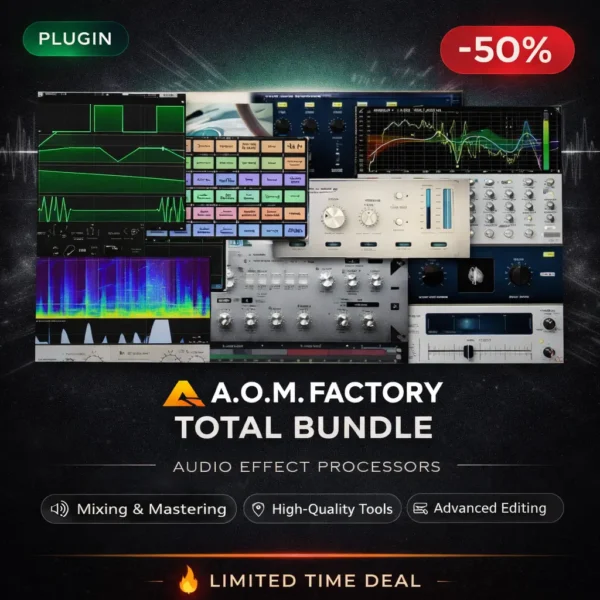 A.O.M. Factory Total Bundle – Mixing & Mastering Plugin Deal
