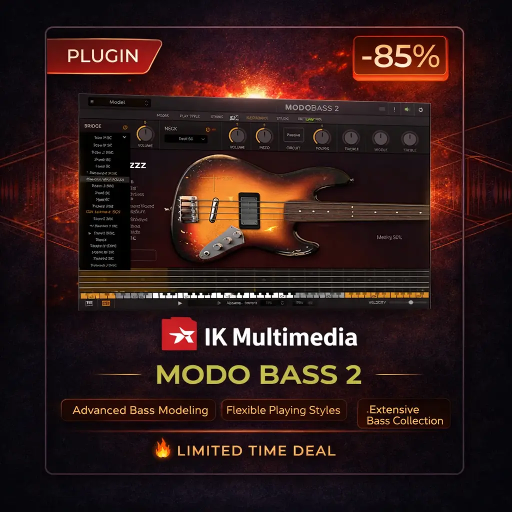 IK Multimedia MODO Bass 2 IK Multimedia MODO Bass 2 – Physically Modeled Bass VST