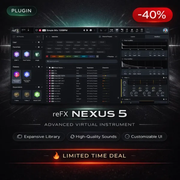 reFX Nexus 5 with Full Expansions Pack – Synth Plugin Deals