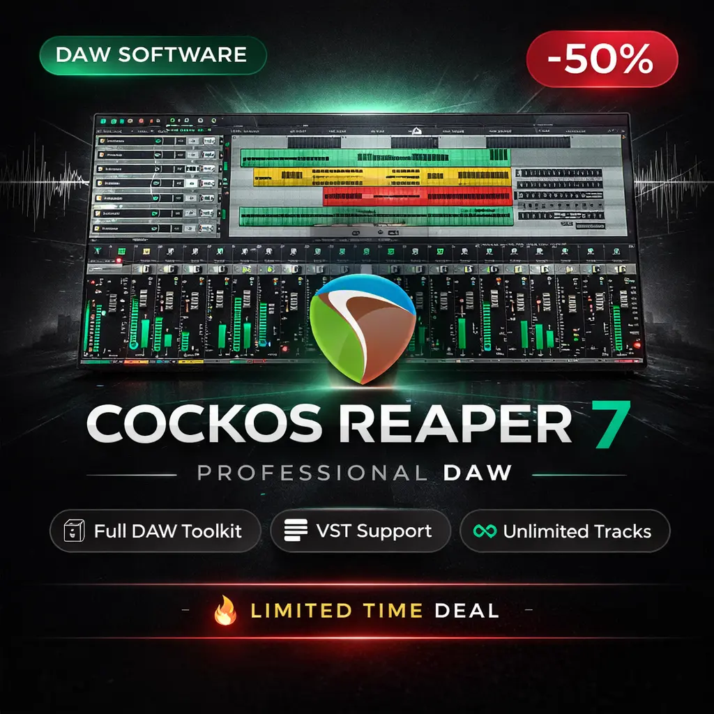 Cockos REAPER 7 – DAW Deal for Music Production Cockos REAPER 7 – DAW Deal for Music Production