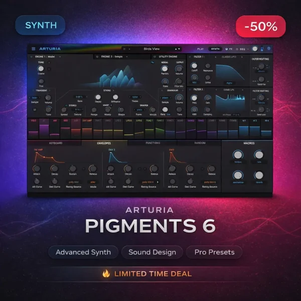 Arturia Pigments 6 – Multi-Engine Synth Plugin Deal