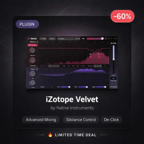 iZotope Velvet – Vocal De-Esser Plugin Deal