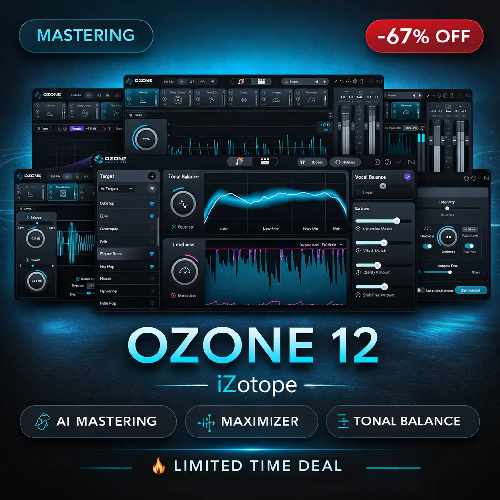 iZotope Ozone 12 — AI-Powered Professional Mastering Suite iZotope Ozone 12 — AI-Powered Professional Mastering Suite