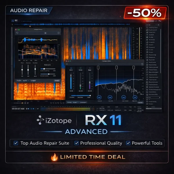 iZotope RX 11 Advanced – Pro Audio Repair Deal