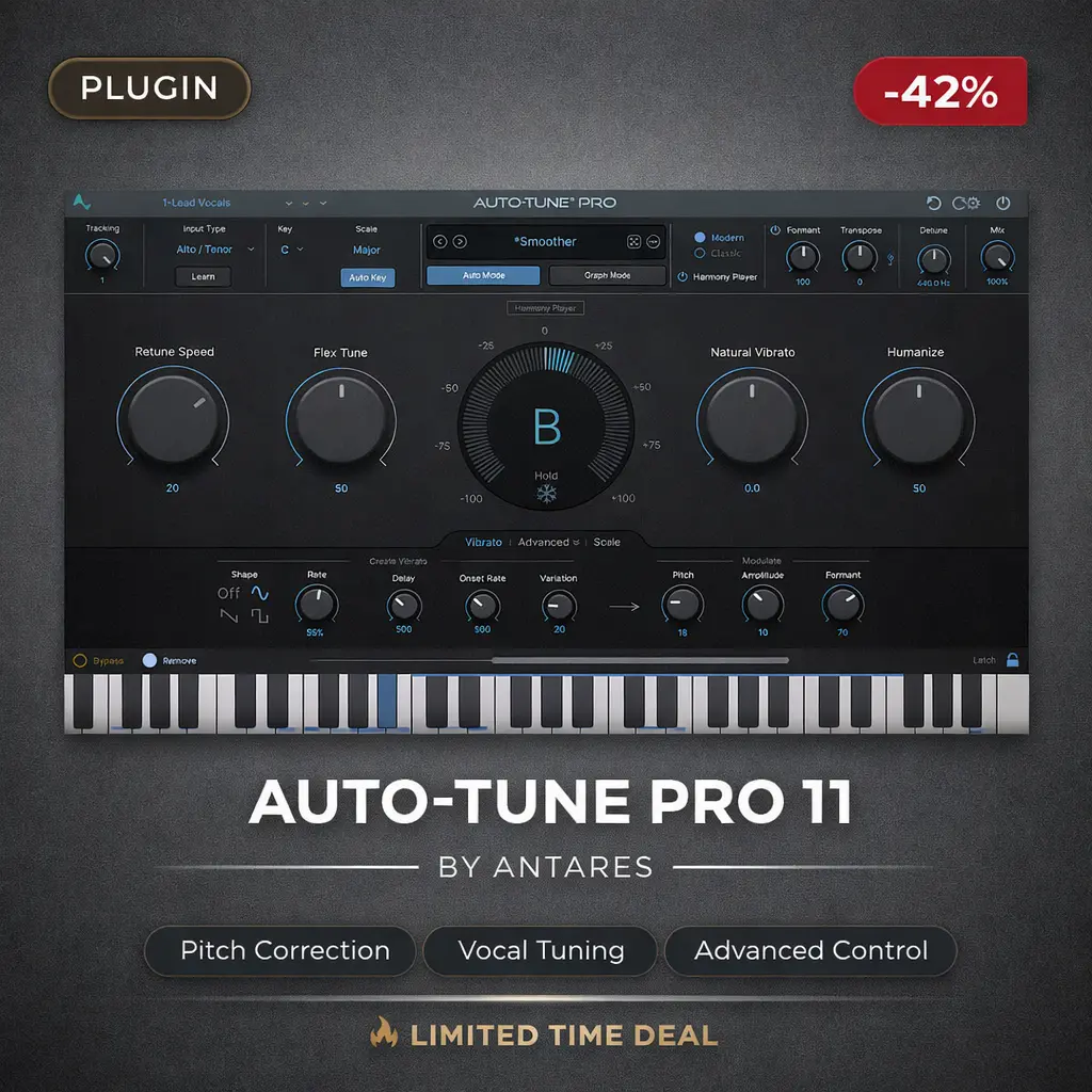 Antares Auto-Tune Pro 11 — Industry Standard Pitch Correction Deal Antares Auto-Tune Pro 11 — Industry Standard Pitch Correction Plugin