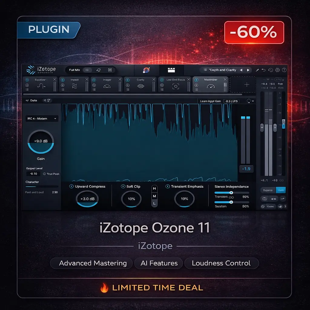 iZotope Ozone 11 Advanced iZotope Ozone 11 Deal – AI Mastering Suite