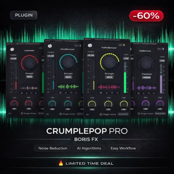 Boris FX CrumplePop Pro – AI Audio Repair Plugins