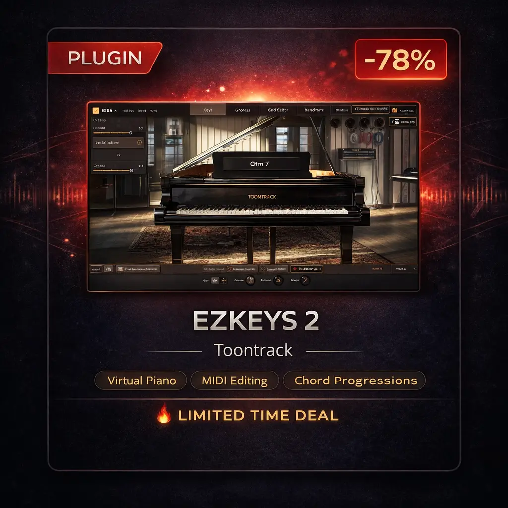 Toontrack EZkeys 2 Toontrack EZkeys 2 — Virtual Piano and Songwriting Tool Plugin Deal