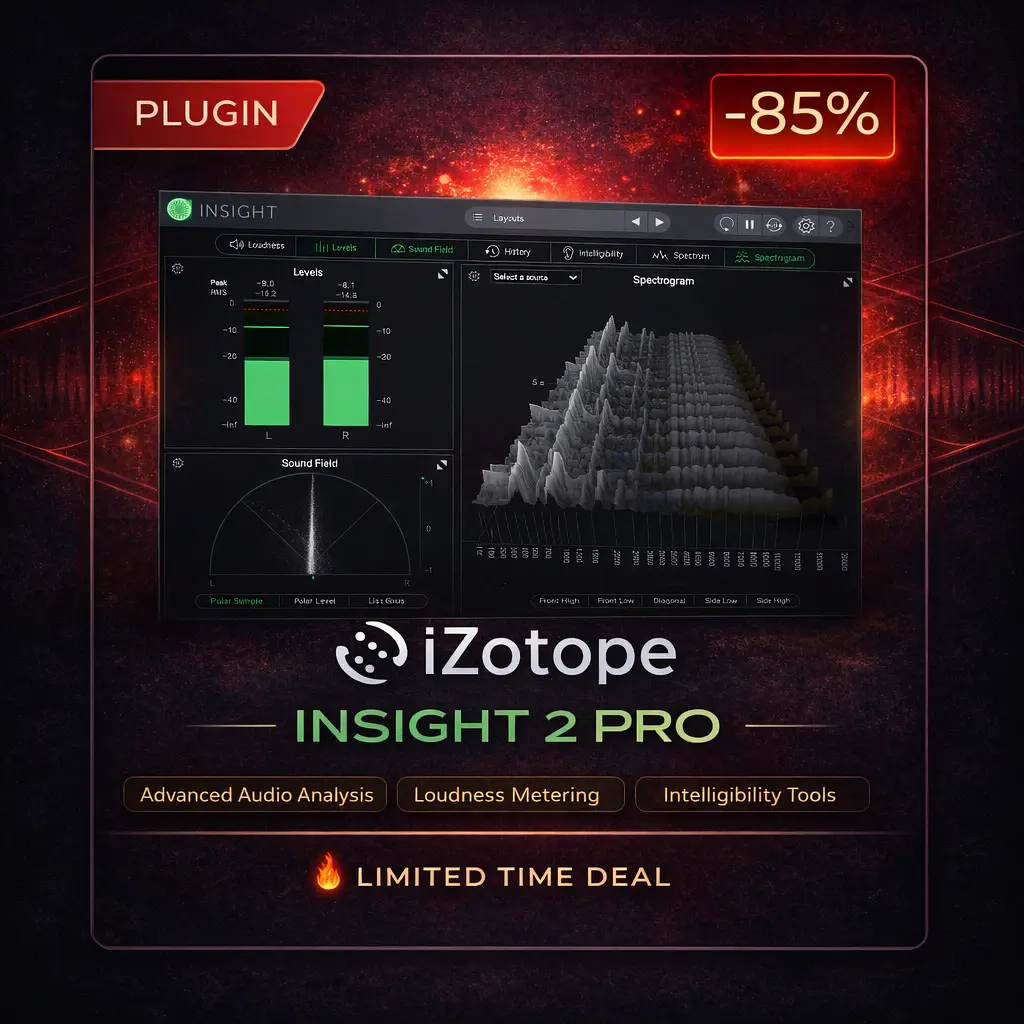 iZotope Insight 2 PRO iZotope Insight 2 PRO – Professional Metering Plugin Deal