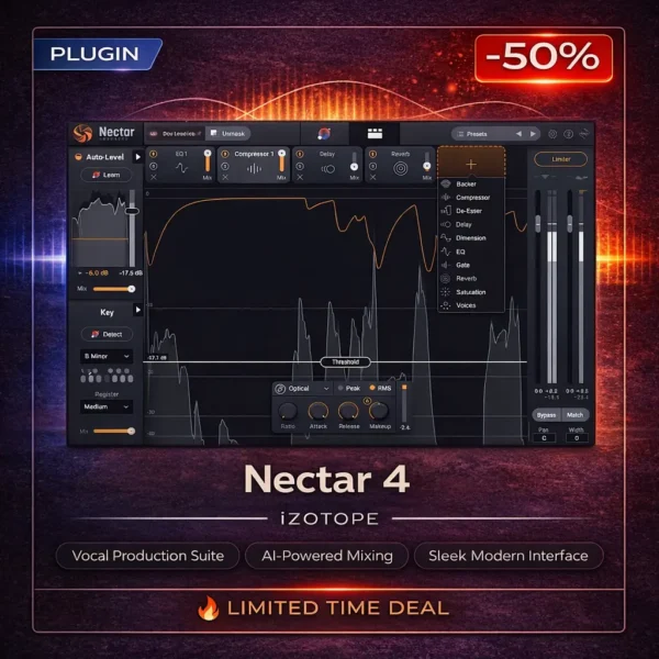 iZotope Nectar 4 – Vocal Production Plugin Deal
