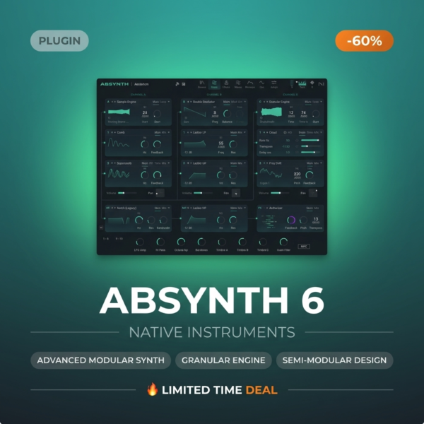 Native Instruments Absynth 6 – Semi-Modular Synth Plugin (VST3/AU/AAX) | Deal