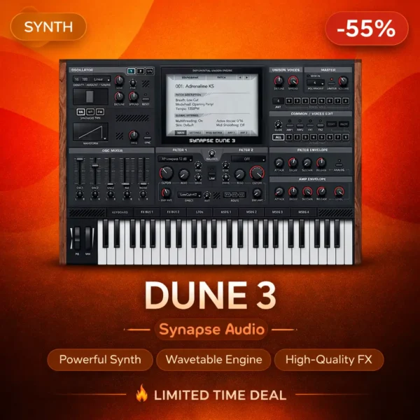 Synapse Audio DUNE 3 – Powerful Hybrid Synth Deal