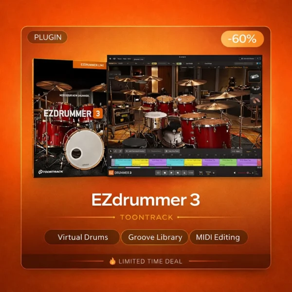 Toontrack EZdrummer 3 — Drum Plugin with Song Track & Play Along