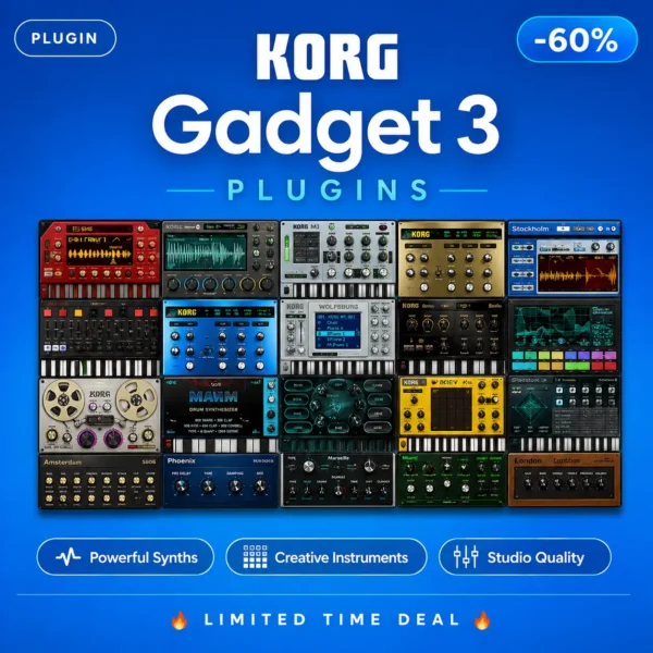 KORG Gadget 3 Plugins all-in-one music production suite with synthesizers, drum machines and FX for electronic music producers