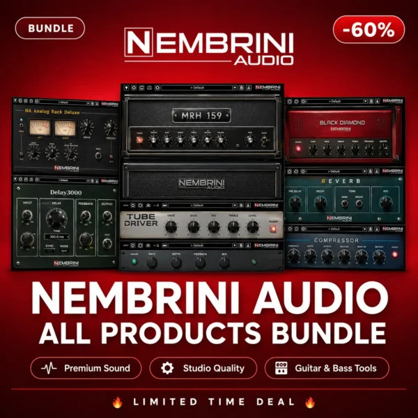 Nembrini Audio All Products Bundle complete guitar amp simulator and FX plugin suite for rock, metal and blues producers
