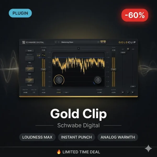Schwabe Digital Gold Clip — Mastering Clipper, Loudness & Digital Tape Plugin