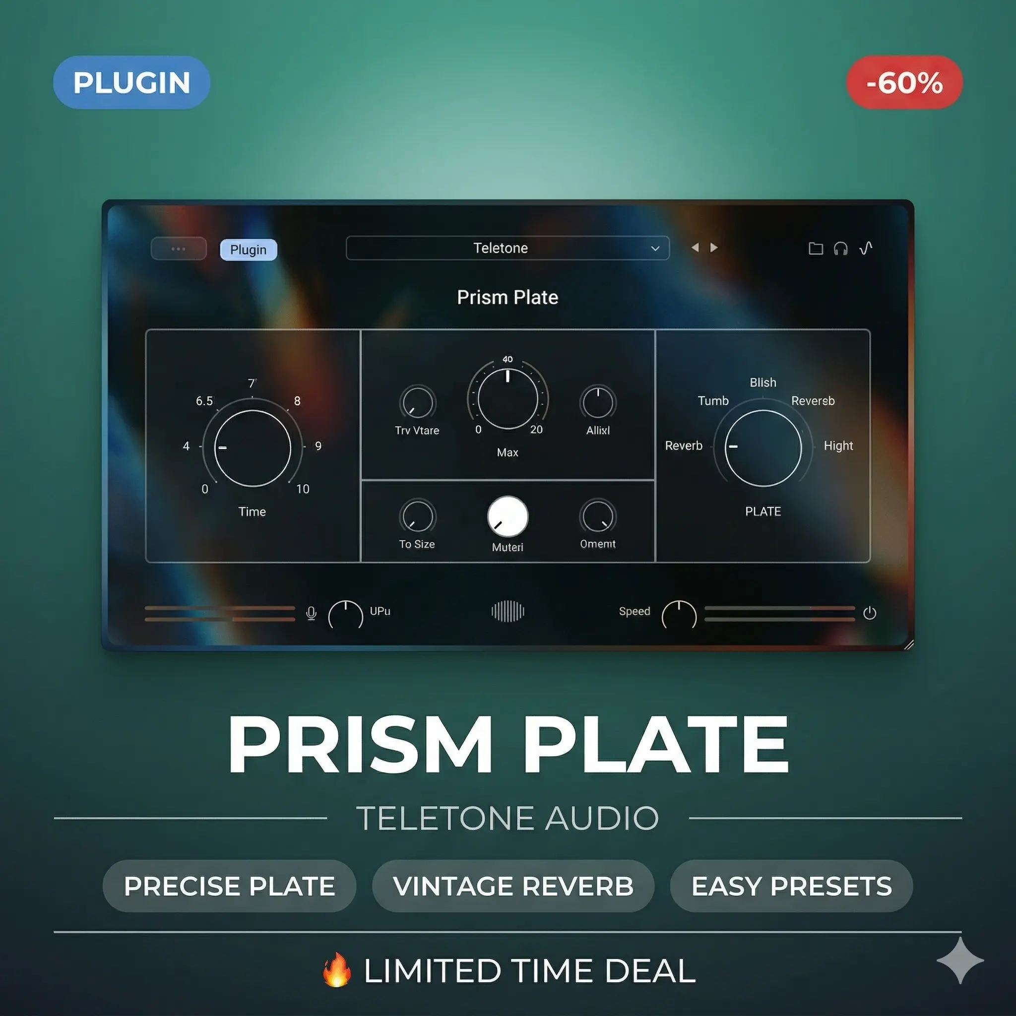 Prism Plate Teletone Audio Prism Plate Plugin Deals – Plate Reverb